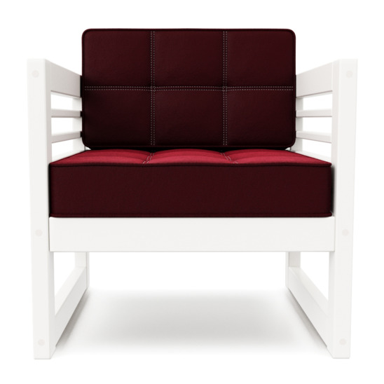 Кресло Вега эмаль, бордовое - фото 2