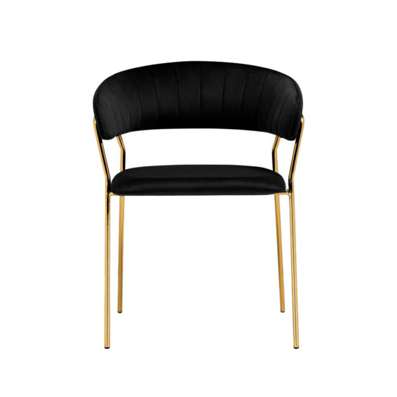 Стул на металлокаркасе Kamelia 1 black / gold Стул на металлокаркасе Kamelia 1 black / gold - фото 2