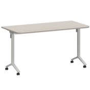 Фотография товара Стол мобильный складной радиусный, ясень шимо, белый, 22 мм, 140*70 от компании ChiedoCover.