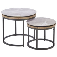 Фотография Набор журнальных столиков Comet, серый мрамор, графит от производителя ChiedoCover, картинка продукции, реальное фото товара Настоящее фото товара Набор журнальных столиков Comet, серый мрамор, графит, произведённого компанией ChiedoCover