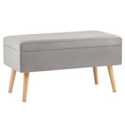 Фотография товара Банкетка Сторми, с ящиком, велюр, серый от компании ChiedoCover.