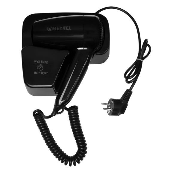 Фен для волос настенный Meyvel MF4-1300 (Black) - фото 1