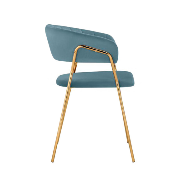 Стул на металлокаркасе Kamelia 1 light blue /gold Стул на металлокаркасе Kamelia 1 light blue /gold - фото 4