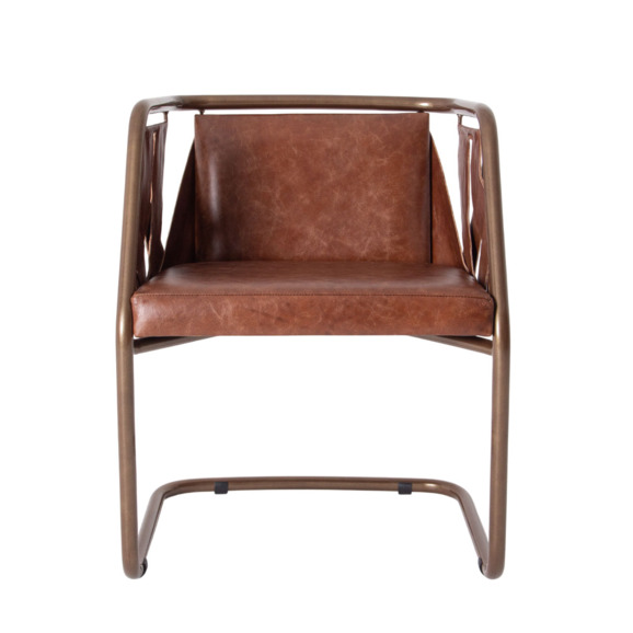 Кресло Gefest, кожа натуральная Mora Atillio Spa, каркас бронза - фото 4