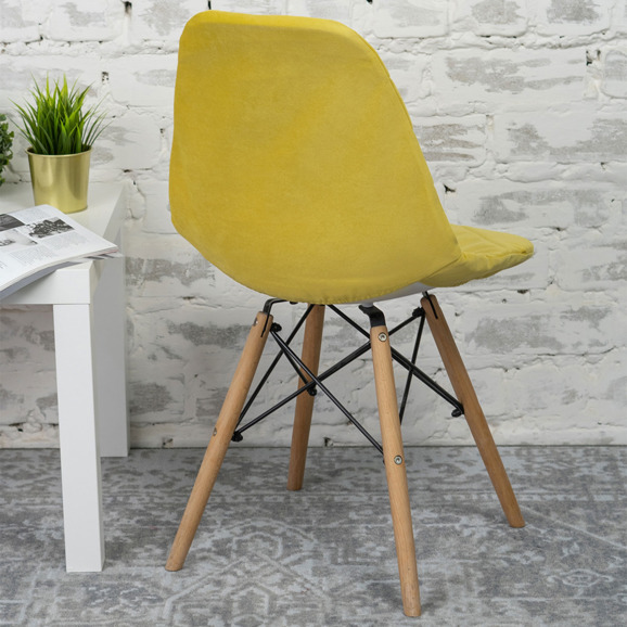 Чехол Е06 на стул Eames, горчичный - фото 8