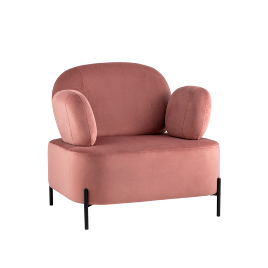 Кресло Кэнди велюр пыльно-розовый - фото 1