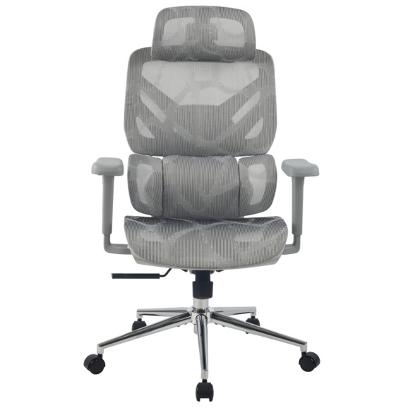 Кресло офисное TopChairs Structo, серая сетка - фото 2