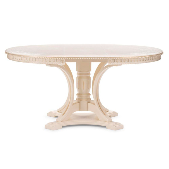 Деревянный стол Нозеан круглый бежевый / золото - фото 5