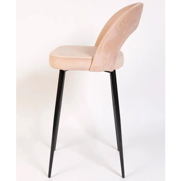 Стул Пиннате, барный, бежевый, черный, велюр - фото 5