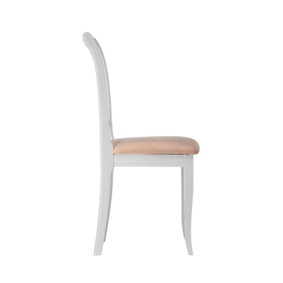 Деревянный стул Фрезино бежевый велюр / белый - фото 3