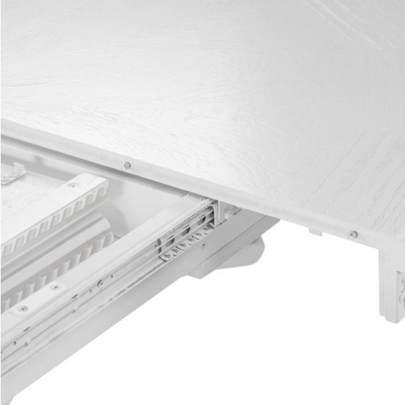 Деревянный стол Нозеан круглый белый / серебро - фото 7