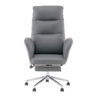 Фотография товара Кресло руководителя TopChairs Strict с оттоманкой, серый от компании ChiedoCover.