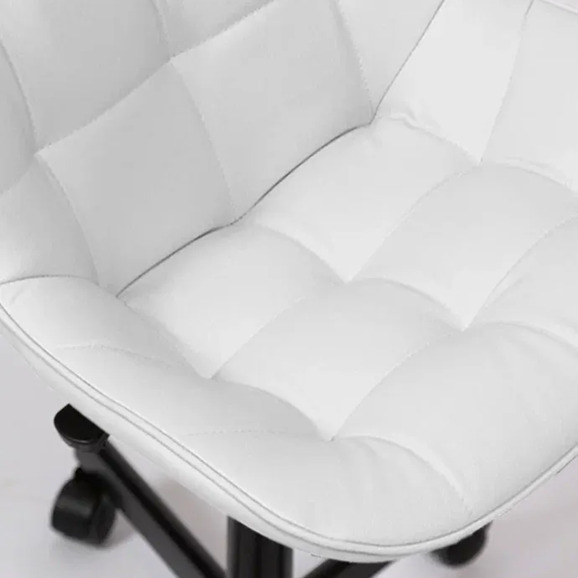 Стул Мускус, пятилучие, кожа, белый, черный - фото 7