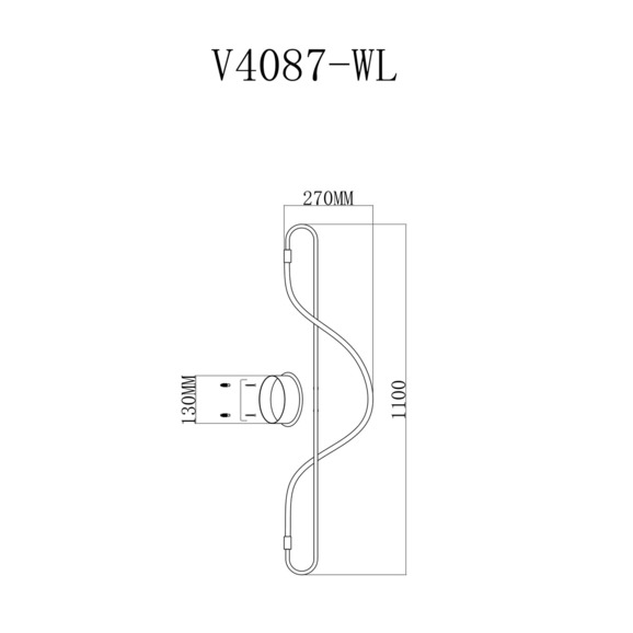 Настенный светодиодный светильник V4087-WL True - фото 2