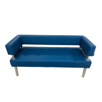 Настоящее фото товара Диван Сантур трехместный, синий, произведённого компанией ChiedoCover