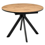 Фотография товара Стол Rudolf круглый раскладной, Дуб Вотан, чёрный от компании ChiedoCover.