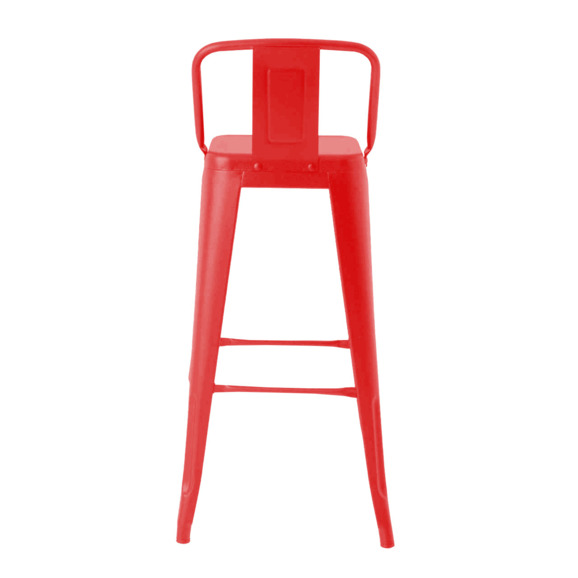 Стул Tolix со спинкой барный, красный Стул Tolix со спинкой барный, красный - фото 4