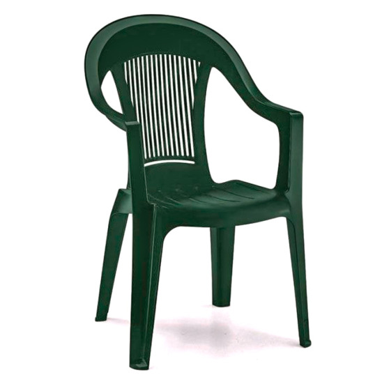Кресло пластиковое Elegant Scratchproof Monobloc, зеленый - фото 1