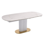 Фотография товара Стол обеденный раскладной Arium 1120(30+30)х90х77, белая керамика от компании ChiedoCover.