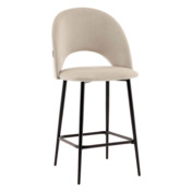 Фотография Стул полубарный Меган велюр бежевый Фотография товара Стул полубарный Меган велюр бежевый от компании ChiedoCover.