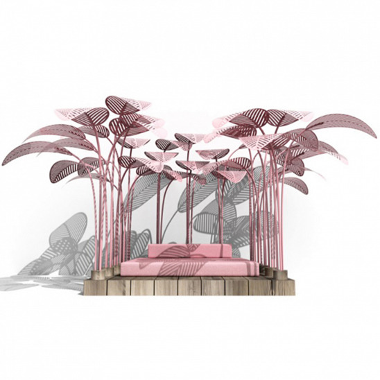 Дизайнерский лежак Ньюпорт розовый - фото 1