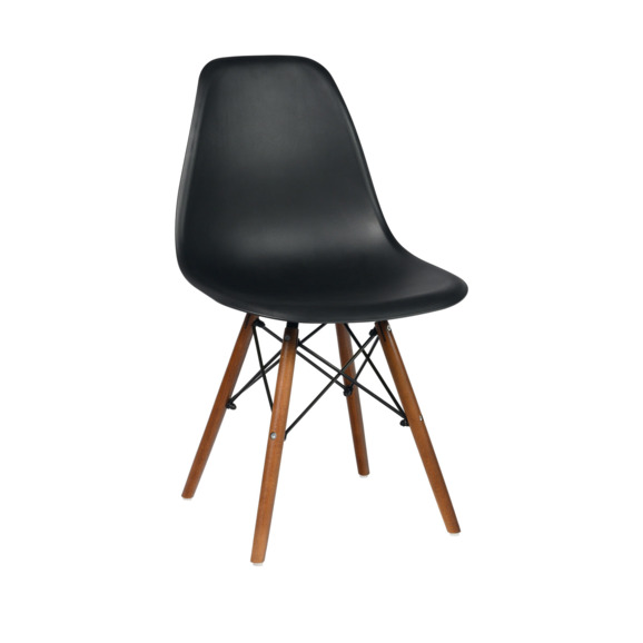 Стул пластиковый Eames, черный - фото 1