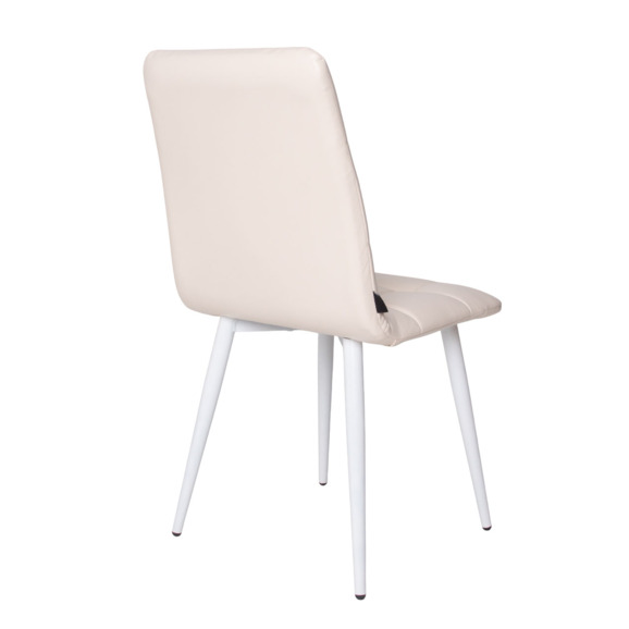Стул Olys, кожзам Марвелл крем, ножки металл 32*18 RAL 9003 муар - фото 7