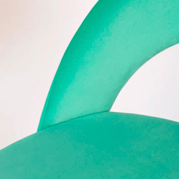 Стул Пиннате, барный, светло-мятный, черный, велюр - фото 8