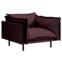 Настоящее фото товара Кресло Barcelona, фиолетовый, коричневый, произведённого компанией ChiedoCover