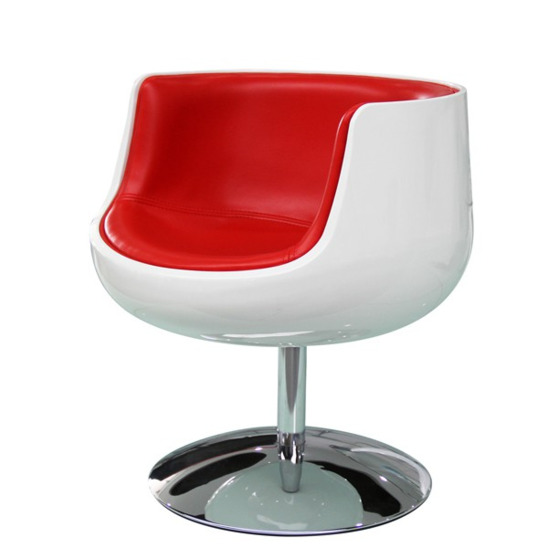 Барное кресло Cup Cognac белое с красным - фото 2