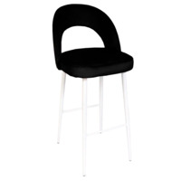 Настоящее фото товара Стул Пиннате, барный, черный, белый, велюр, произведённого компанией ChiedoCover
