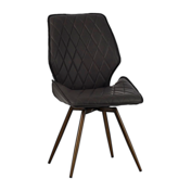 Фотография товара Стул мягкий поворотный, серый, экокожа, каркас металл, бронза от компании ChiedoCover.