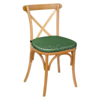 Настоящее фото товара Подушка 01 для стула Кроссбэк, 3см, зеленая, произведённого компанией ChiedoCover