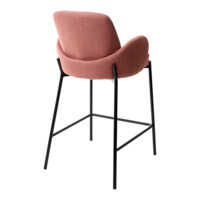 Полубарный стул Nyx с подлоктониками, розовый/ брусничный