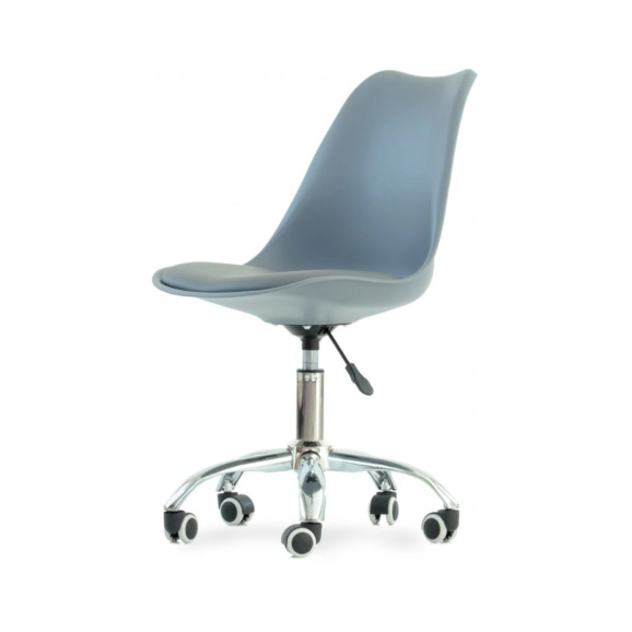 Стул на колесах Sephi Roll, серая экокожа Стул на колесах Sephi Roll, серая экокожа - фото 2