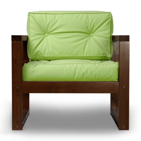 Кресло Амстер сосна орех, зеленое - фото 2