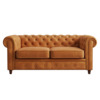Диван Честер, двухместный, оранжевый, велюр Диван Честер, двухместный, оранжевый, велюр