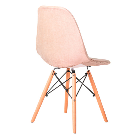 Чехол Е01 на стул Eames, велюр бежевый - фото 2