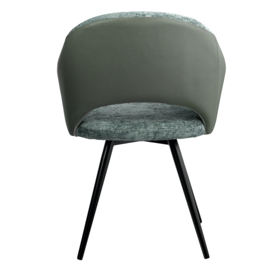 Стул Bruno зелёный шенилл с экокожей с поворотным механизмом Стул Bruno зелёный шенилл с экокожей с поворотным механизмом - фото 4