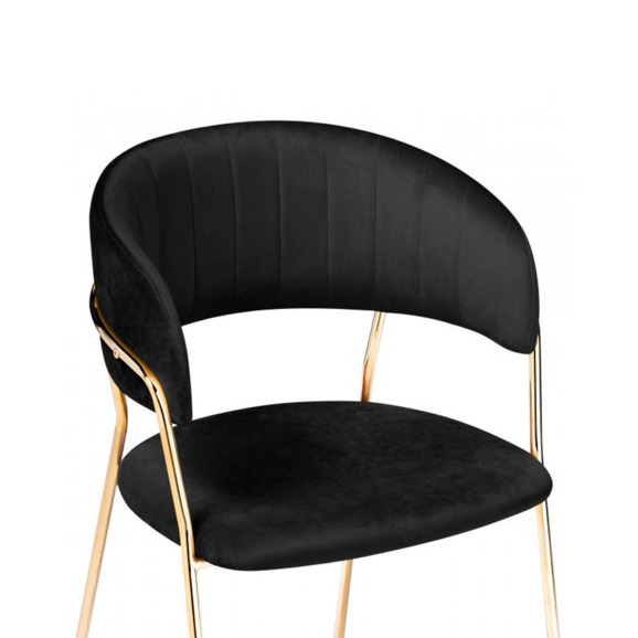 Стул на металлокаркасе Kamelia black / gold Стул на металлокаркасе Kamelia black / gold - фото 5