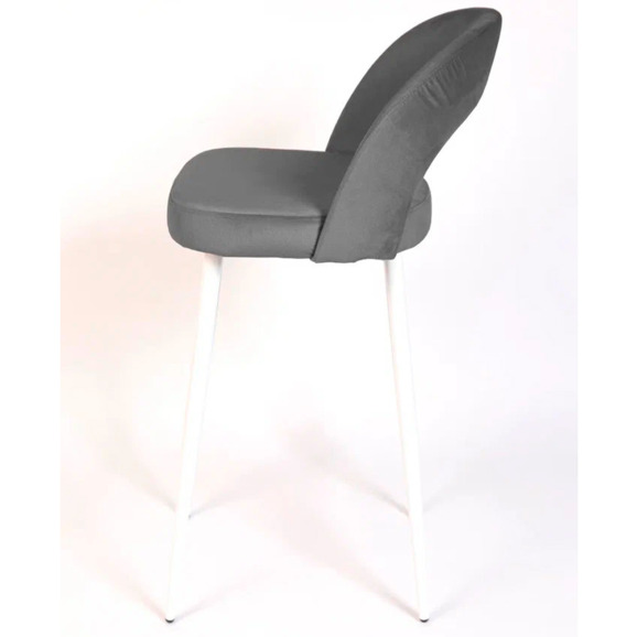 Стул Пиннате, барный, серый, белый, велюр - фото 4