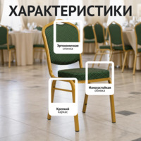 Фотография товара Хит 25мм - алюминиевый каркас, золото, зеленая корона от компании ChiedoCover.