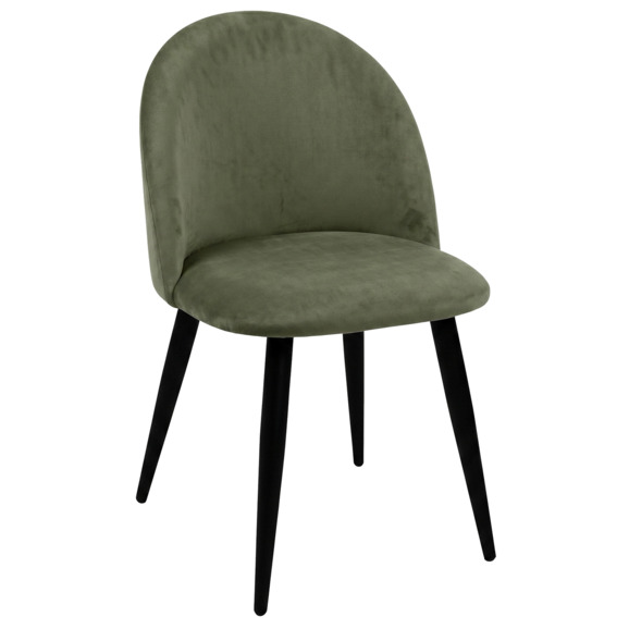 Стул Солар, велюр Тедди 915, ножки металл черный муар - фото 1