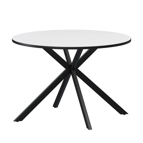 Стол нераздвижной Грант 900, супер белый, черный муар - фото 1