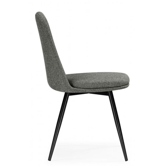 Стул на металлокаркасе Texas 1 поворотный светло-серый / черный Стул на металлокаркасе Texas 1 поворотный светло-серый / черный - фото 3