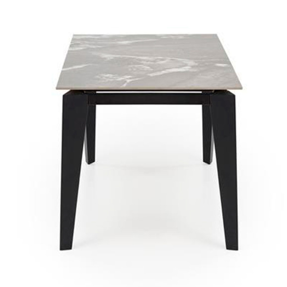 Стол обеденный Comet, раскладной, серый мрамор, черный - фото 3