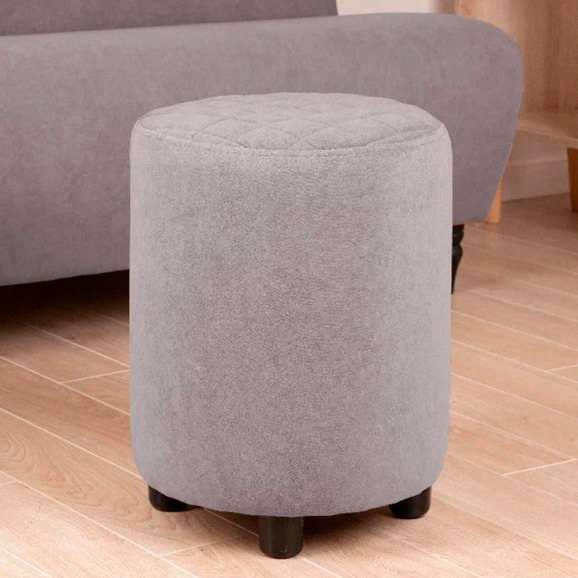 Пуф Тепал, велюр, серо-бежевый - фото 4