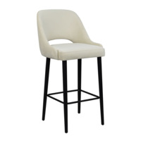 Настоящее фото товара Полубарный стул Мила, белый, произведённого компанией ChiedoCover