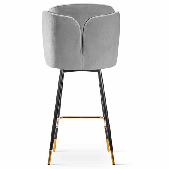 Стул барный Matte, серый, черный, золотой - фото 4