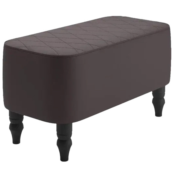 Банкетка Лотик, экокожа, коричневый - фото 1